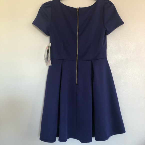 Honey and Rosie Purple Short Sleeves Mini Dress. - Picture 2 of 8